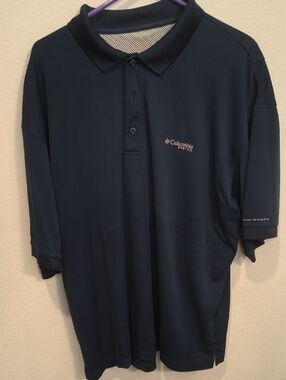 Columbia Men's Navy Short-Sleeve Polo PFG XL